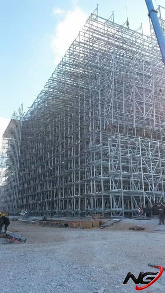 Stahl-Hochregallager in Montage im Unilever-Werk in Konya